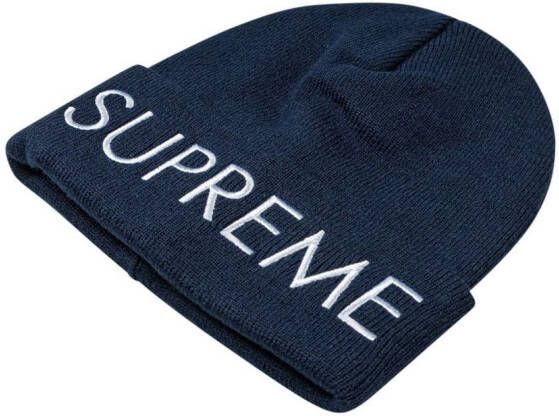 Supreme Muts met geborduurd logo Blauw