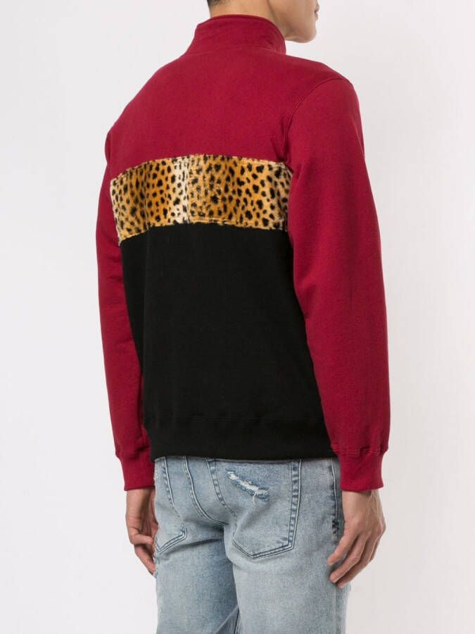 Supreme Sweater met halve rits Rood