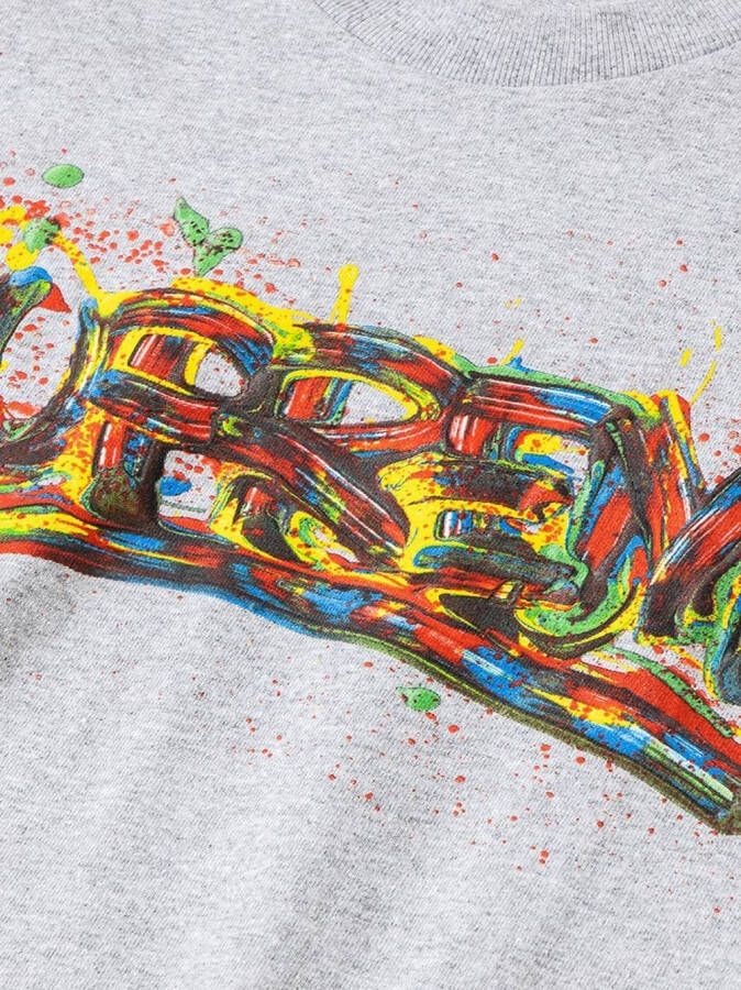 Supreme T-shirt met geverfd logo Grijs