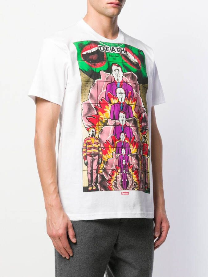 Supreme T-shirt met Gilbert & George print Wit