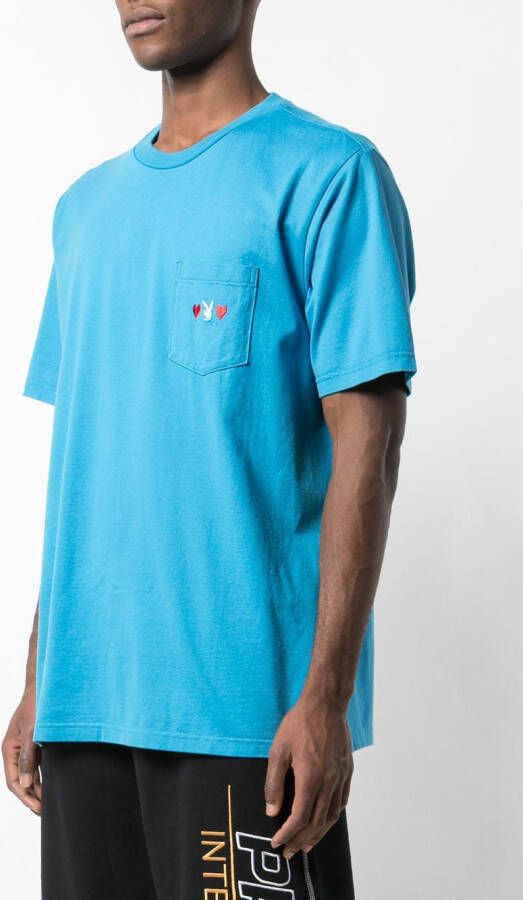 Supreme T-shirt met opgestikte zak Blauw