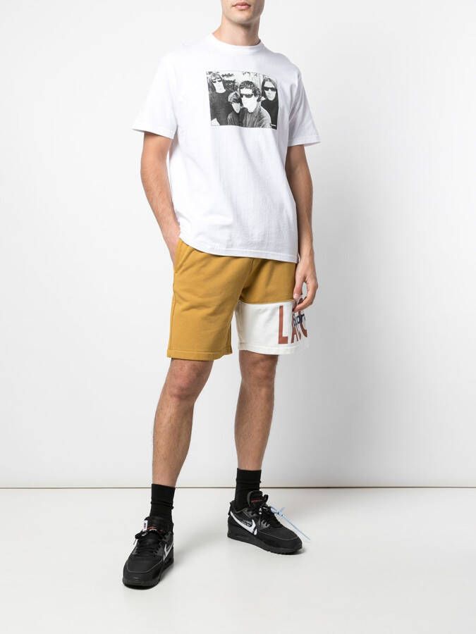 Supreme Trainingsshorts met logo vlak Goud