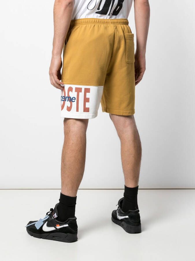Supreme Trainingsshorts met logo vlak Goud