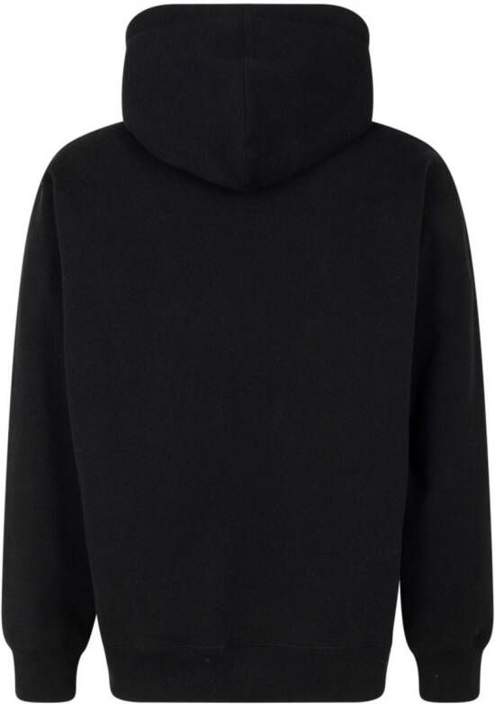 Supreme x Burberry hoodie met logo Zwart