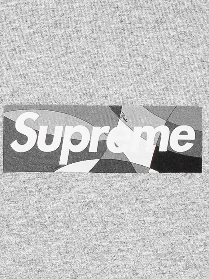 Supreme x Emilio Pucci T-shirt met logo Grijs