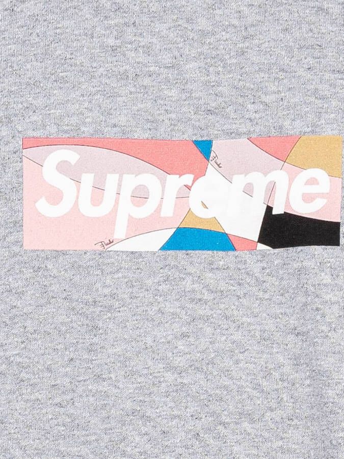 Supreme x Emilio Pucci T-shirt met logo Grijs