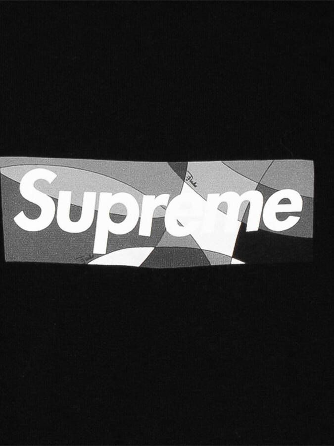 Supreme x Emilio Pucci T-shirt met logo Zwart