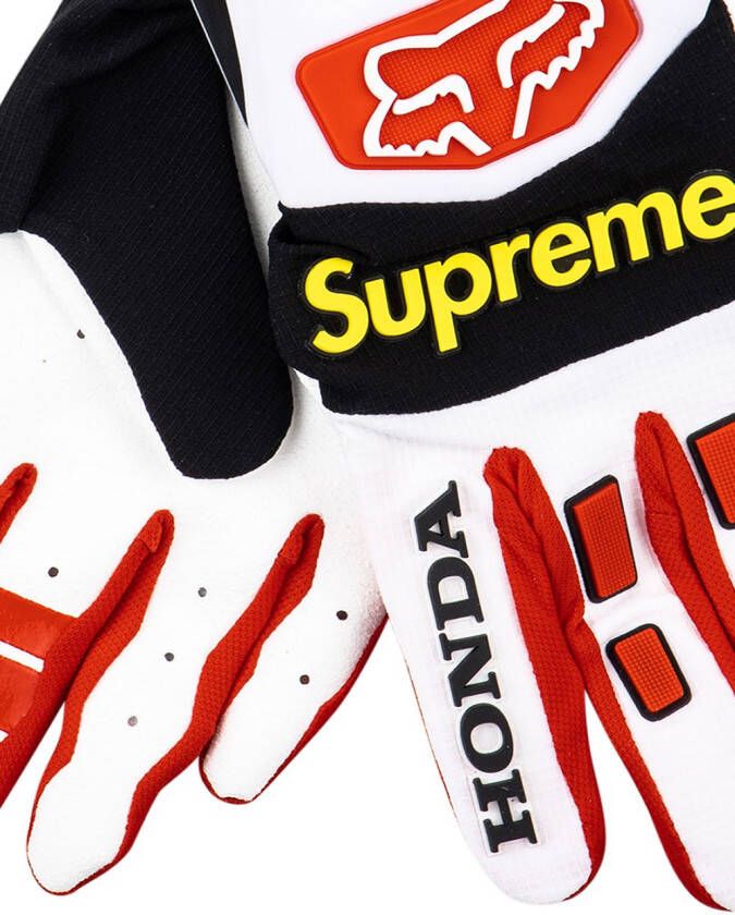 Supreme x Honda Fox racing handschoenen Rood