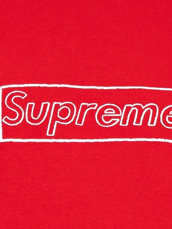 Supreme x KAWS T-shirt met logo Rood