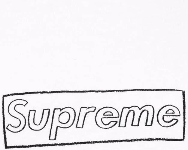 Supreme x KAWS T-shirt met logo Wit