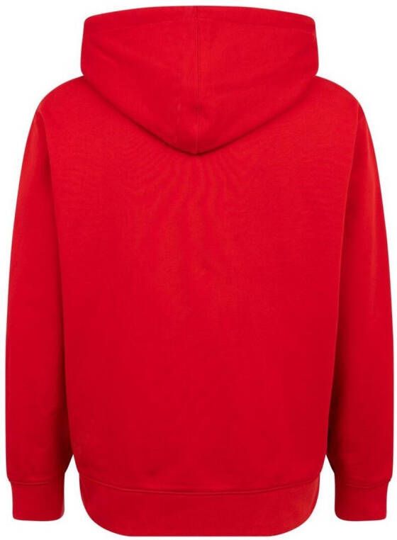 Supreme x Lacoste hoodie met logo vlak Rood