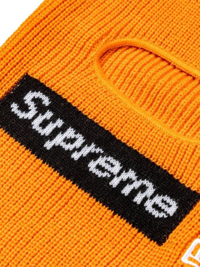 Supreme x New Era bivakmuts met logo Oranje