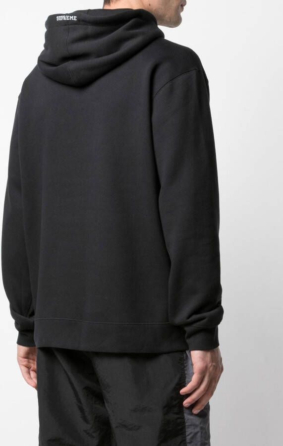 Supreme x Nike hoodie met leren applicatie Zwart