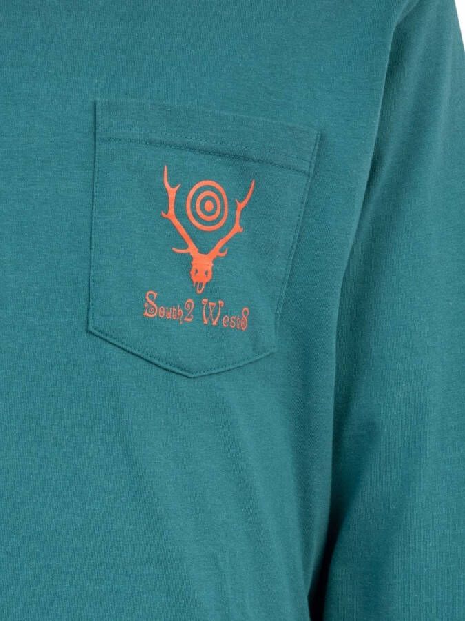 Supreme x SOUTH2 WEST8 sweater met logoprint Blauw