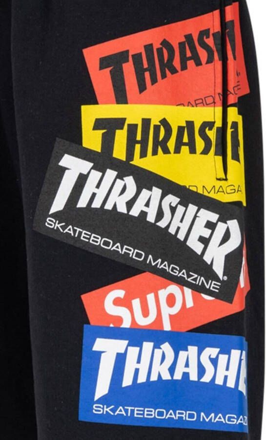 Supreme x Thrasher trainingsshorts met logo Zwart