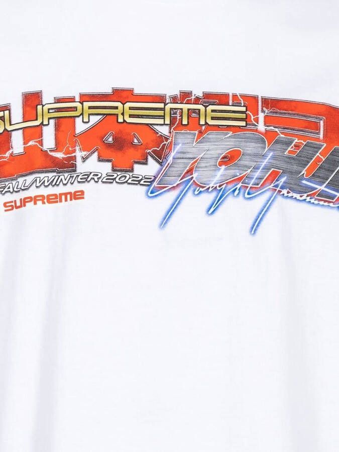 Supreme x Yohji Yamamoto T-shirt met print Wit