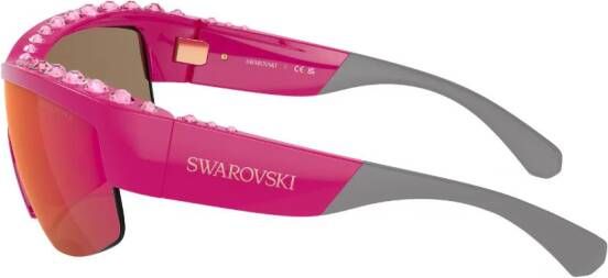 Swarovski Zonnebril verfraaid met kristallen Roze