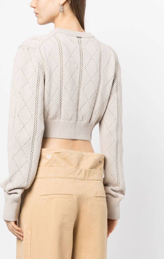 System Cropped vest Beige