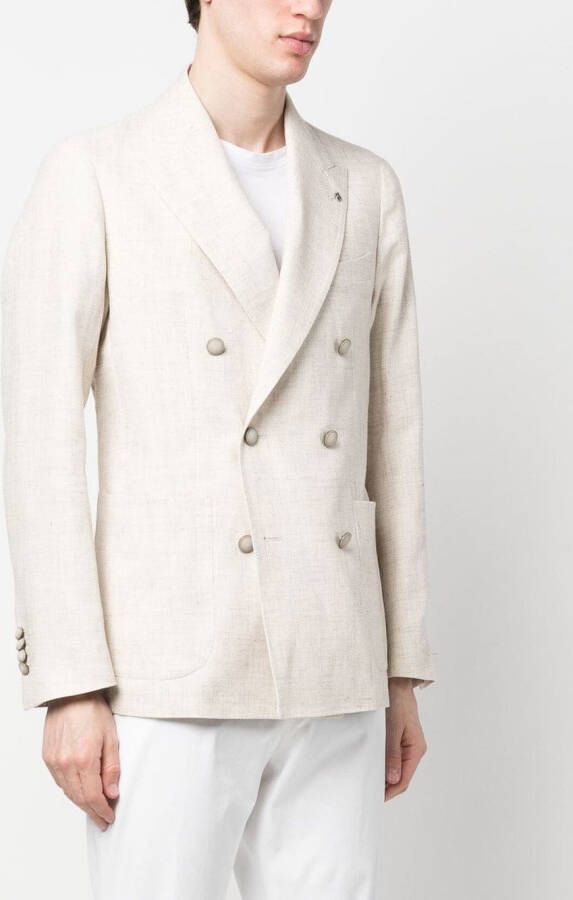 Tagliatore Blazer met dubbele rij knopen Beige