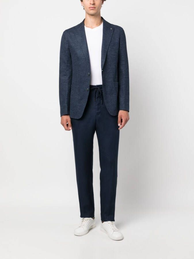 Tagliatore Blazer met enkele rij knopen Blauw