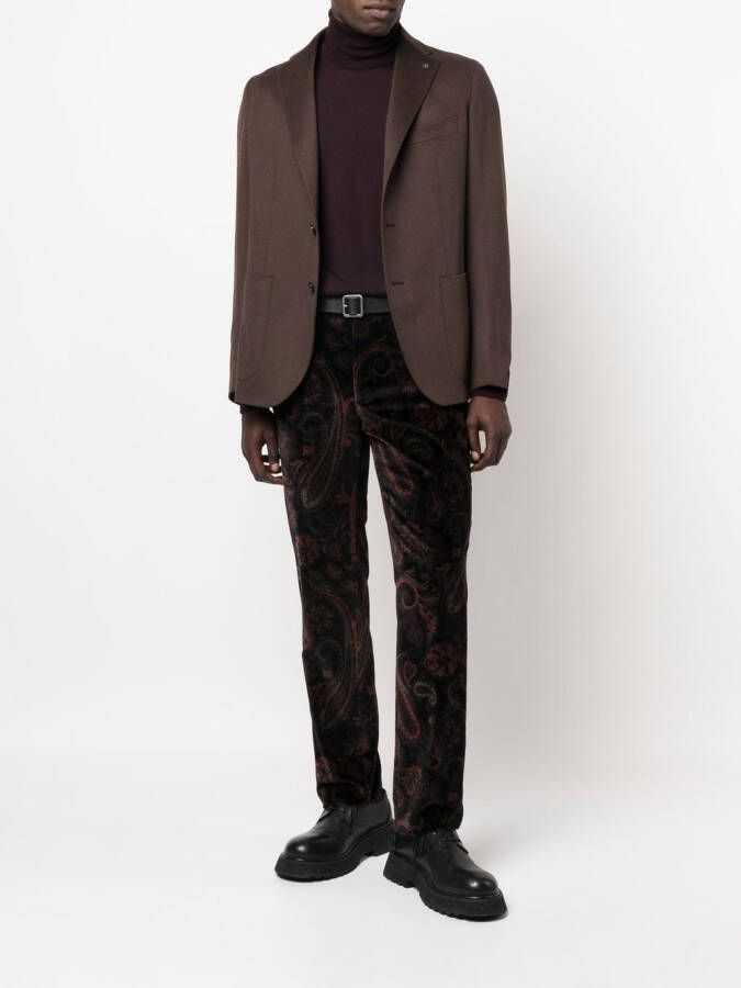 Tagliatore Blazer met enkele rij knopen Bruin