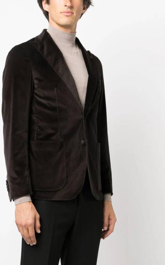 Tagliatore Fluwelen blazer Bruin
