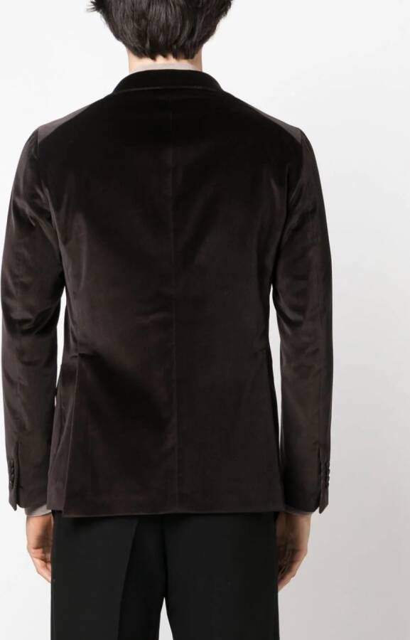Tagliatore Fluwelen blazer Bruin