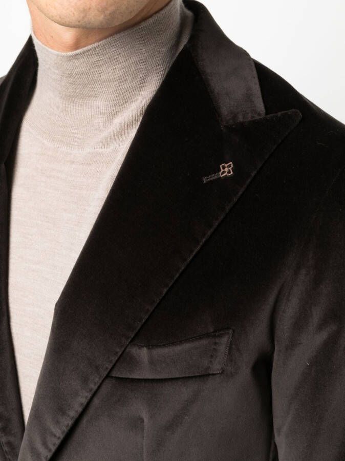 Tagliatore Fluwelen blazer Bruin