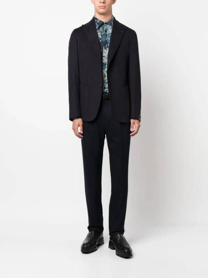 Tagliatore Blazer van scheerwol Blauw