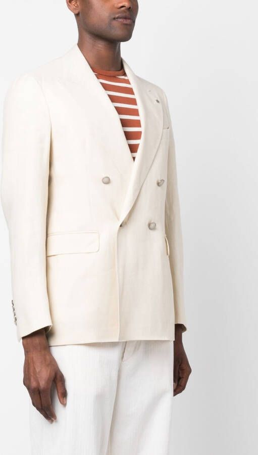 Tagliatore Linnen blazer Beige