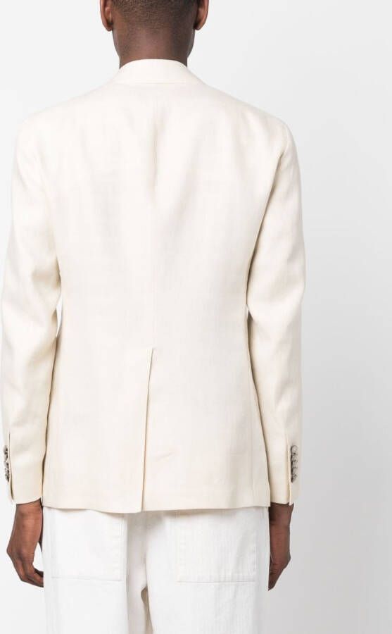 Tagliatore Linnen blazer Beige