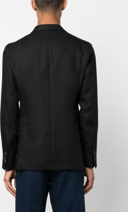 Tagliatore Linnen blazer Zwart