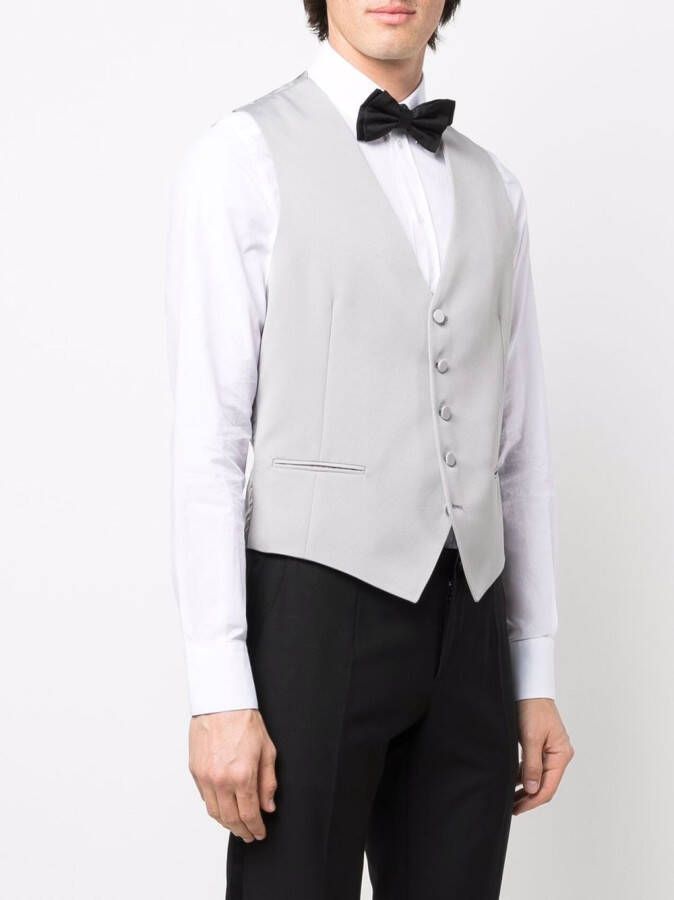 Tagliatore Gilet met knopen Grijs