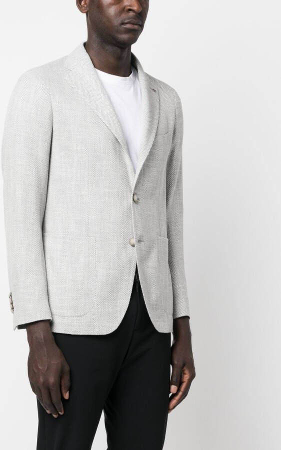 Tagliatore Blazer met enkele rij knopen Grijs