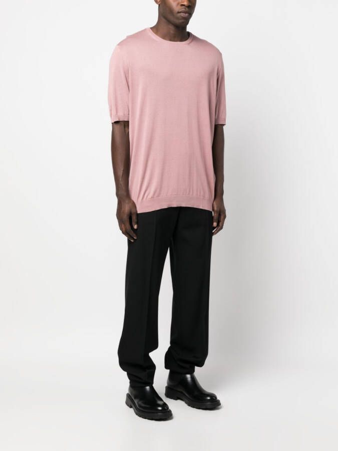 Tagliatore Zijden T-shirt Roze
