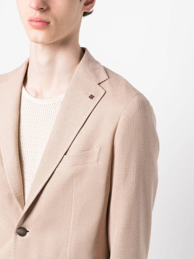 Tagliatore Blazer met enkele rij knopen Beige