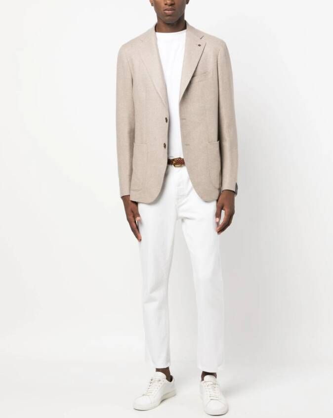 Tagliatore Blazer van scheerwol Beige