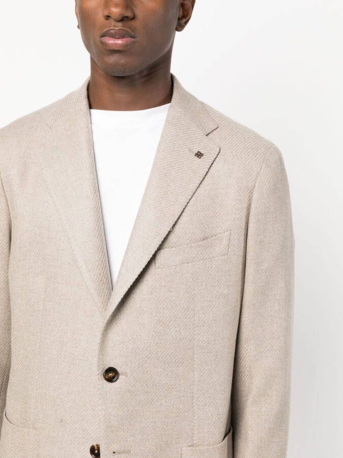 Tagliatore Blazer van scheerwol Beige