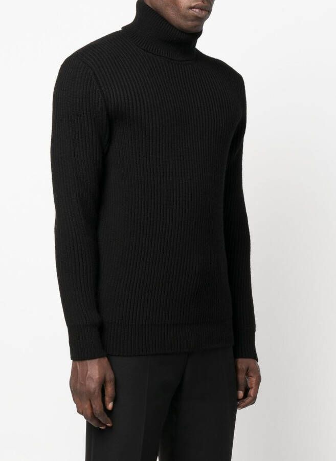 Tagliatore Sweater met col Zwart