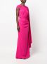 Talbot Runhof Mouwloze jurk Roze - Thumbnail 3