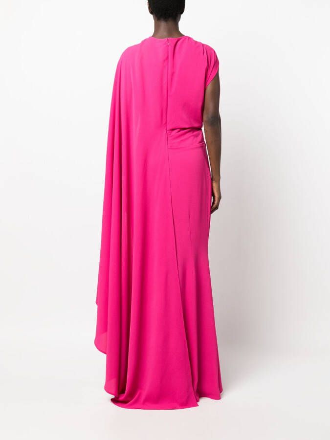 Talbot Runhof Mouwloze jurk Roze