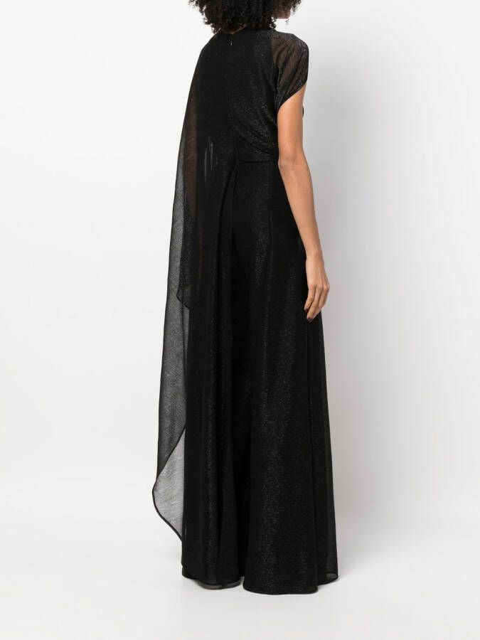 Talbot Runhof Jumpsuit met wijde pijpen Zwart