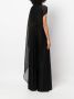 Talbot Runhof Jumpsuit met wijde pijpen Zwart - Thumbnail 4