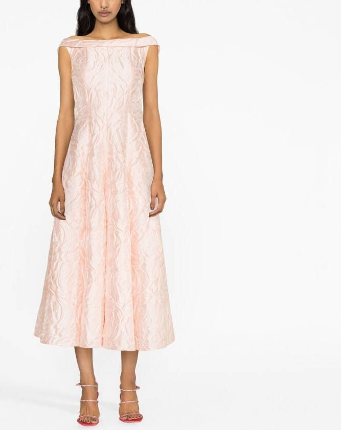 Talbot Runhof Jurk met bloemenprint Roze