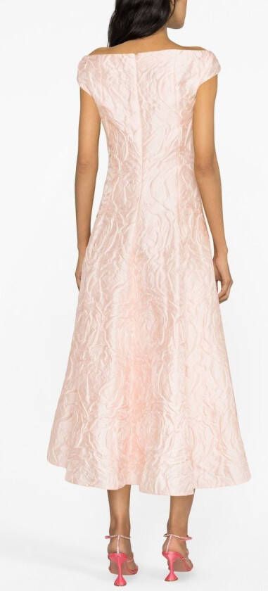 Talbot Runhof Jurk met bloemenprint Roze