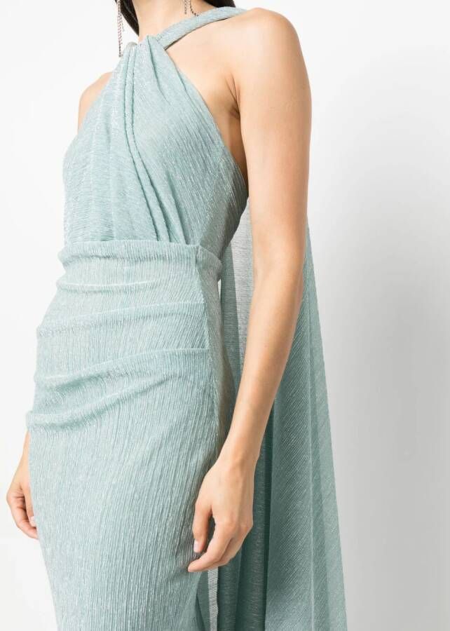 Talbot Runhof Maxi-jurk met ombré-effect Groen