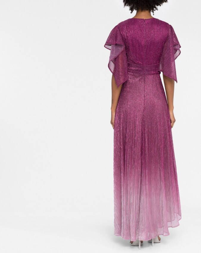 Talbot Runhof Jurk met metallic-effect Roze
