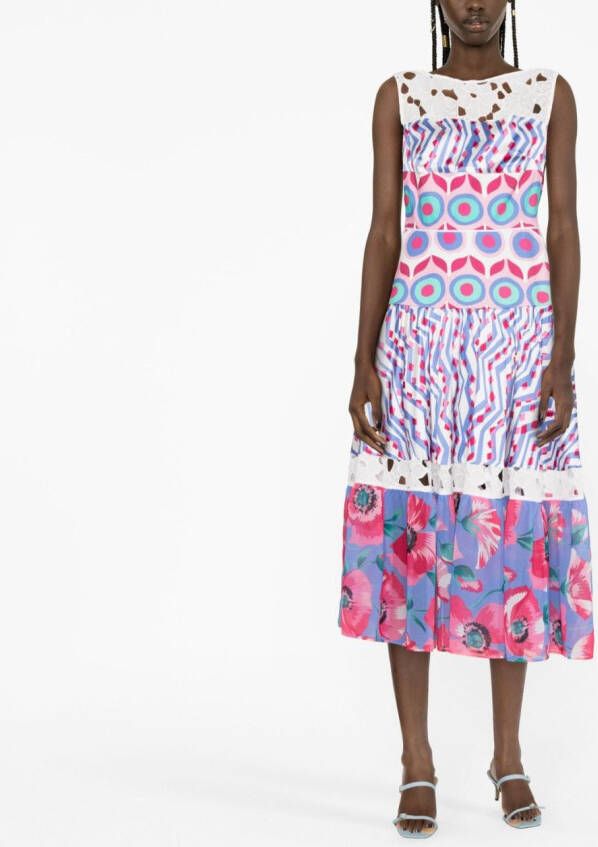 Talbot Runhof Midi-jurk Wit