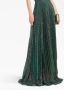 Talbot Runhof Off-shoulder avondjurk Groen - Thumbnail 5