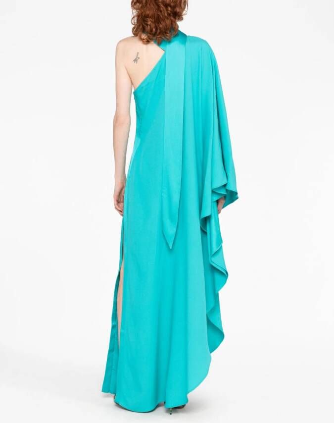Taller Marmo Bolkan asymmetrische maxi-jurk Blauw